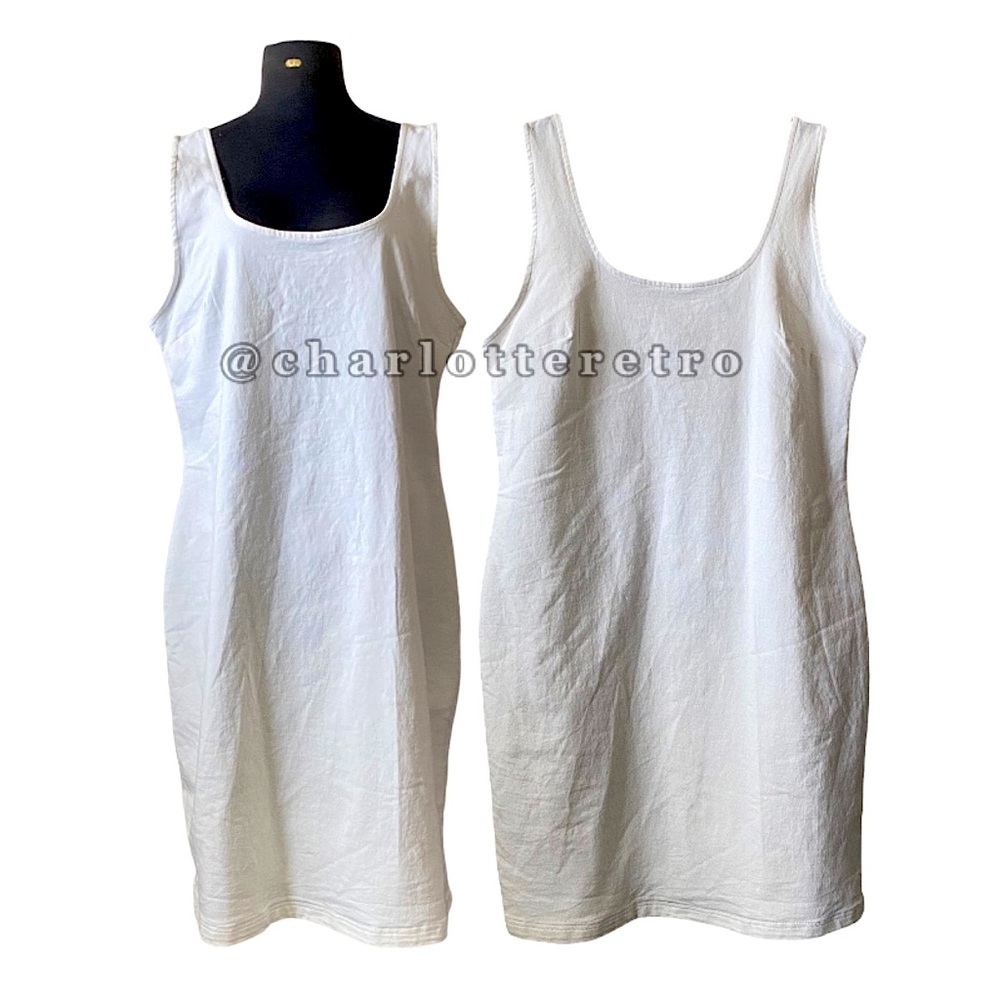 White Denim Tank Dress